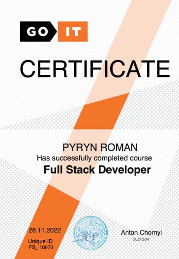 Certificate